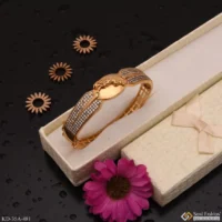 Jaguar With Diamond Best Quality Gold Plated Kada For Men