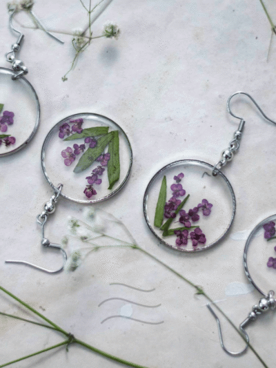 Spell Of Purple Earrings - Image 4