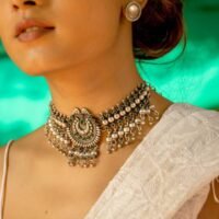 Tattva Jadau Green Ghughri Ball Choker