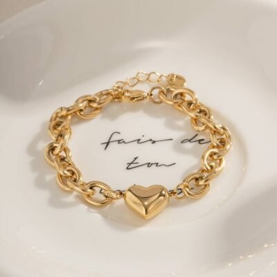 Heartfelt - Gold Loose Bracelet - Image 3