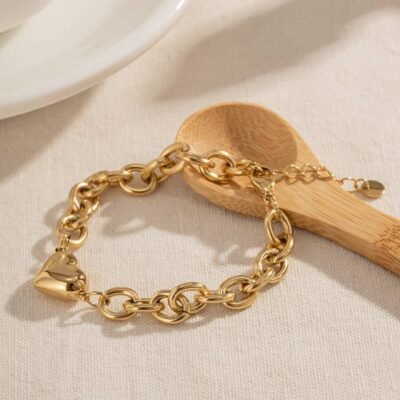 Heartfelt - Gold Loose Bracelet - Image 2
