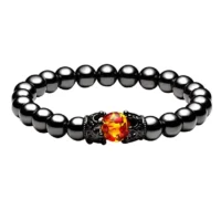 Bracelets for Men and Boys Black Beads Bracelet for Men