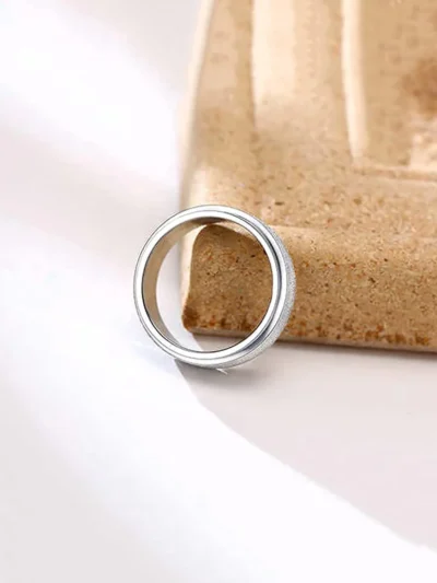 Silver Rings For Men | Pack of 1 Stainless Steel Men Ring - Image 3