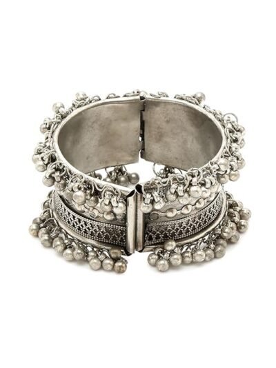 YouBella Jewellery for Women Celebrity Inspired Oxidised Silver Plated Cuff Bracelet Bangle for Women and Girls - Image 3