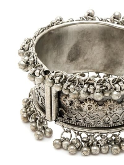 YouBella Jewellery for Women Celebrity Inspired Oxidised Silver Plated Cuff Bracelet Bangle for Women and Girls - Image 4
