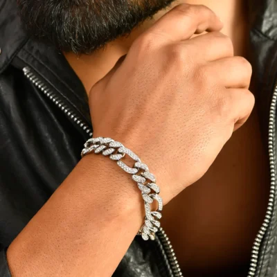 Eclipse Majestic Sparkle American Diamond Men's Bracelet - Image 2