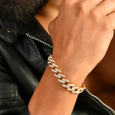 Eclipse Alpha American Diamond Men's Bracelet - Image 2