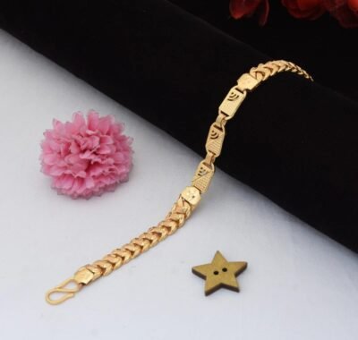 Unique Design Gold Plated Nawabi Bracelet for Men - Style D262 - Image 2