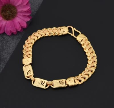Unique Design Gold Plated Nawabi Bracelet for Men - Style D262