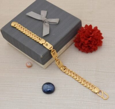 Unique Design Gold Plated Nawabi Bracelet for Men - Style D262 - Image 5