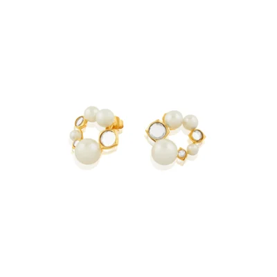 Amara Pearl CZ Earrings - Image 3