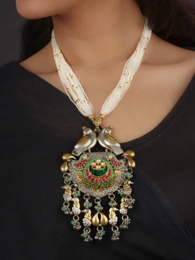 Multicolor Tribal Necklace Set - EK-SFSET235