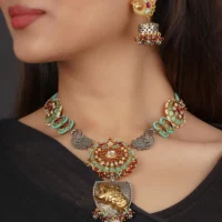 Multicolor Tribal Necklace Set - EK-SFSET344