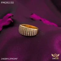 AD Lining Gold plated ring for men