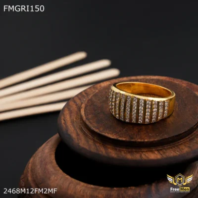 AD Lining Gold plated ring for men - Image 2