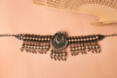 Tattva Jadau Green Ghughri Ball Choker - Image 3