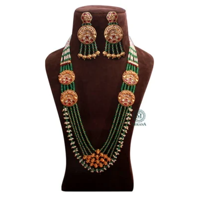 Rhysika Multi Colour Antique Long Necklace Set - Image 3