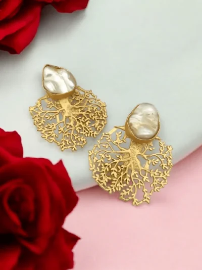Chandrika real pearl Earrings - Image 3