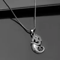 Eclipse Ganesha & Om Divine Black Mens Pendant