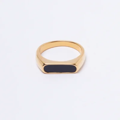 Tribal Gold Black Ring - Image 2