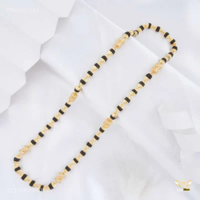 AD Pipe with Golden Cap Rudraksha mala For Men - Image 3