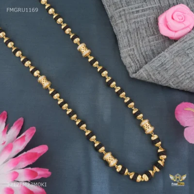 AD Pipe with Golden Cap Rudraksha mala For Men - Image 4