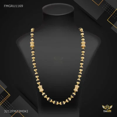 AD Pipe with Golden Cap Rudraksha mala For Men - Image 2