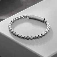 Bracelets for Men and Boys Fashion Silver Bracelet for Men