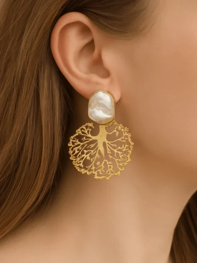 Chandrika real pearl Earrings - Image 2