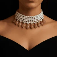 Real pearl Simon semi precious Necklace